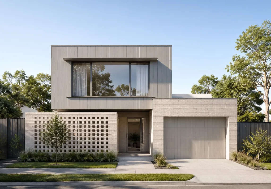 Contemporary residential facade
